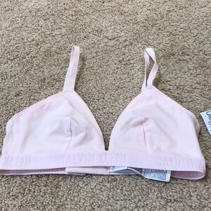 New! Calvin Klein medium light pink cotton bra.
